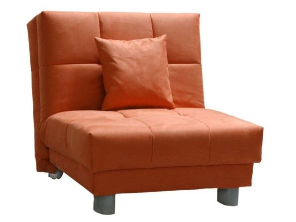 κομψή πολυθρόνα σε πορτοκαλί χρώμα