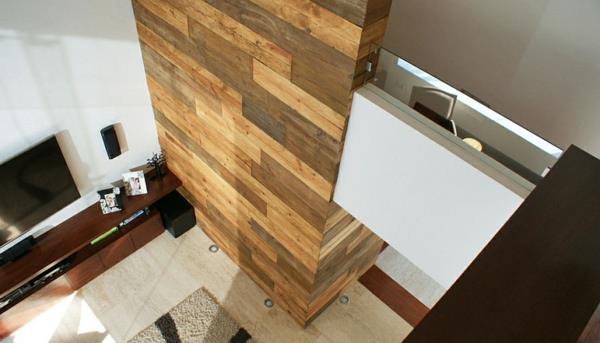 ξύλινη προφορά τοίχου οπτικό εφέ επέκταση σπιτιού επέκταση