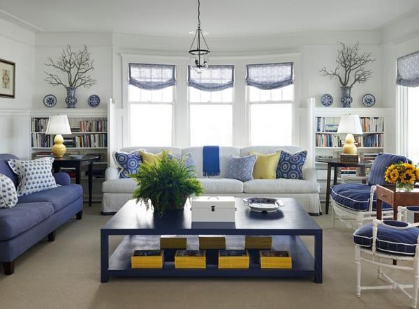 living-ideas-interior-design-blue-and-white-living-room-yellow-accents
