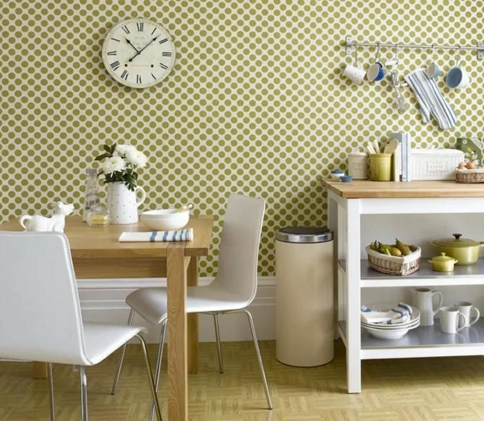 ζωντανές ιδέες κουζίνα με τοιχογραφίες πράσινες κουκίδες αρωματίζουν το εσωτερικό
