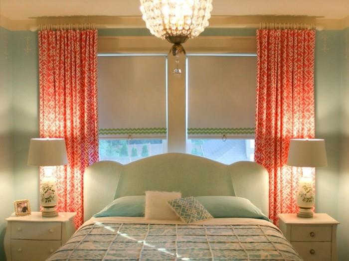 ιδέες διαβίωσης χώρος ύπνου φρέσκα μοτίβα κουρτινών αρωματίζουν το εσωτερικό