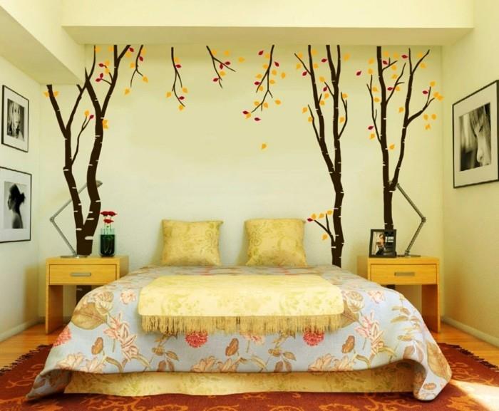 ιδέες κρεβατοκάμαρας μικρός χώρος ύπνου σε αποχρώσεις του κίτρινου