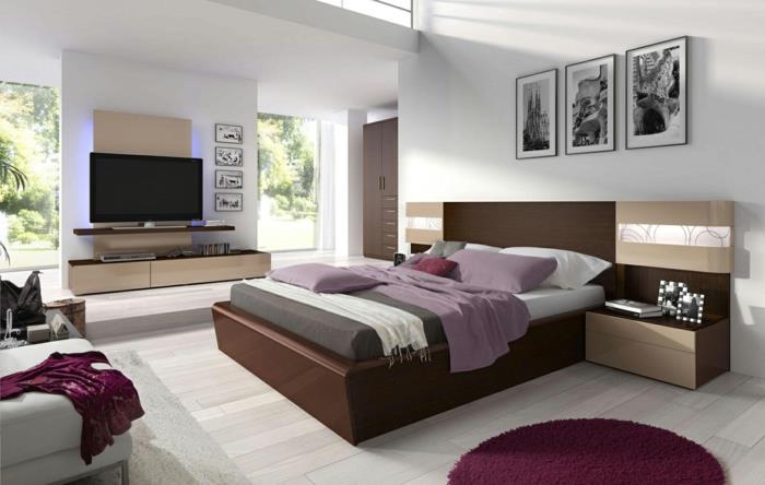 ιδέες διαβίωσης υπνοδωμάτιο lia τόνους καφέ κρεβάτι