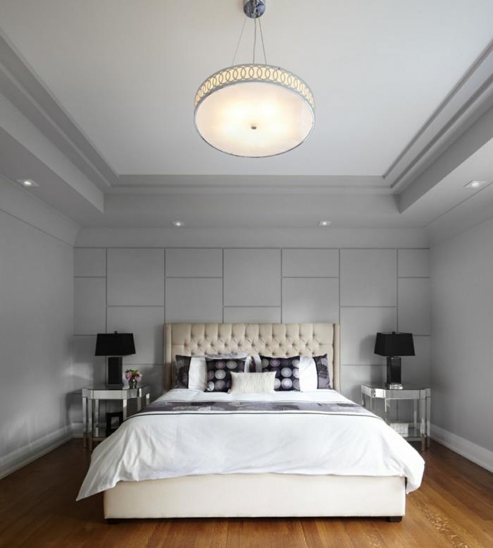 ιδέες διαβίωσης υπνοδωμάτιο απλά symmetrhrie φώτα οροφής