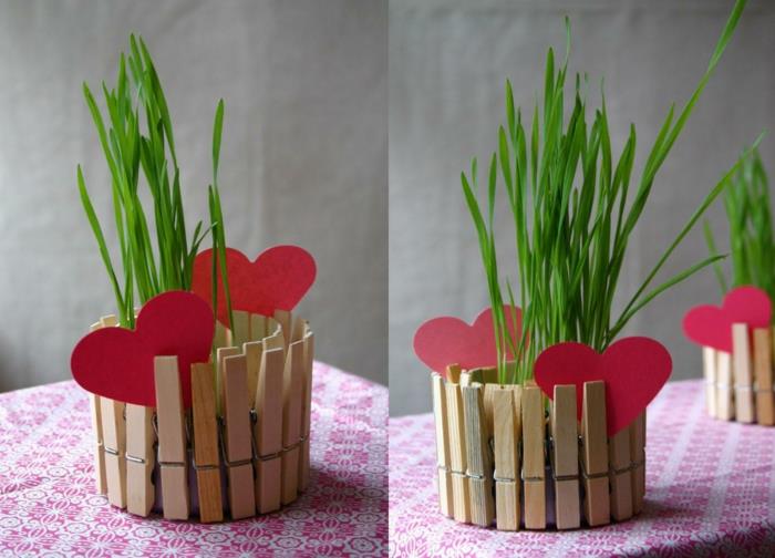 φτιάξτε μόνοι σας ιδέες σπιτιού φυτέψτε μαρσπιέ καρδιές από χαρτί καρδιές