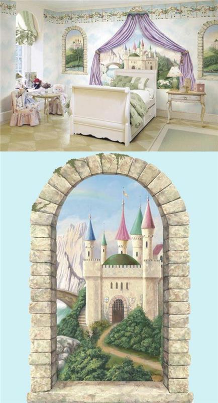 τοιχογραφία παιδικό κάστρο τοιχογραφία