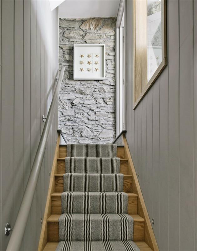 διακοσμήστε διαμέρισμα εσωτερική σκάλα σκάλα διακόσμηση τοίχου χαλιού