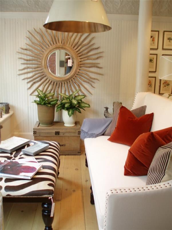διακοσμήστε διαμέρισμα σπίτι ιδέες σαλόνι ξύλινο πάτωμα ρίξτε μαξιλάρια
