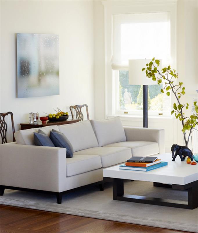 διακοσμήστε διαμέρισμα σαλόνι deco φυτά κομψό χαλί