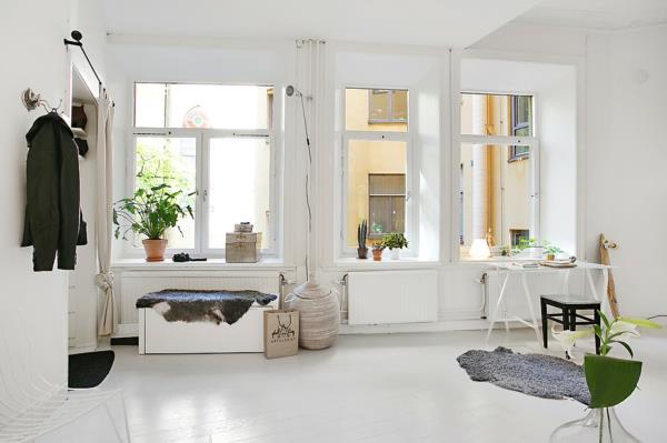 διαμέρισμα σκανδιναβικό σχέδιο ανοιχτό σαλόνι γραφείο έπιπλα γραφείου
