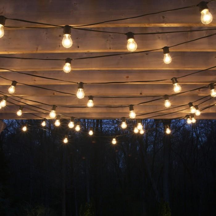 διακόσμηση διαμερισμάτων νεράιδες φώτα το βράδυ ντεκό ιδέες κήπου