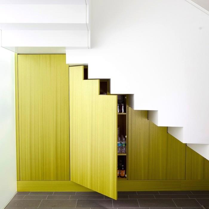 έπιπλα σπιτιού κίτρινο ντουλάπι ξύλινο ντουλάπι σκάλας