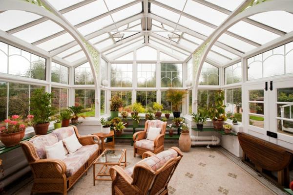 Wohnwintergarten εικόνες ιδέες επίπλωσης χειμερινού κήπου έπιπλα κήπου έπιπλα από μπαστούνι