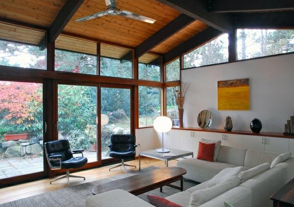 σαλόνι ιδέες και σχέδια θολωτή οροφή ξύλινο δάπεδο δαπέδου