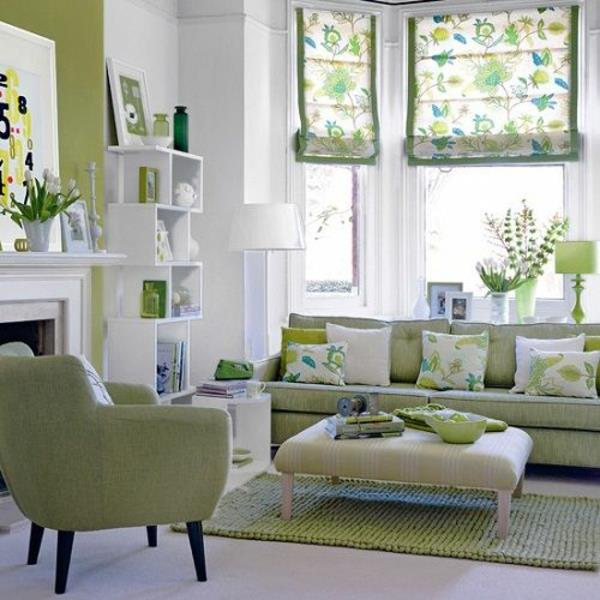 σαλόνι με πράσινο
