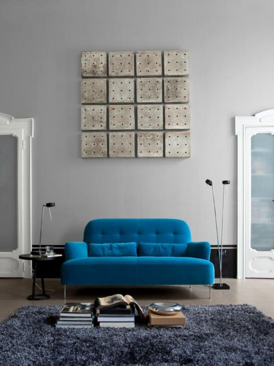 καναπές σαλονιού μοντέρνο χαλί διακόσμησης τοίχου τοίχου