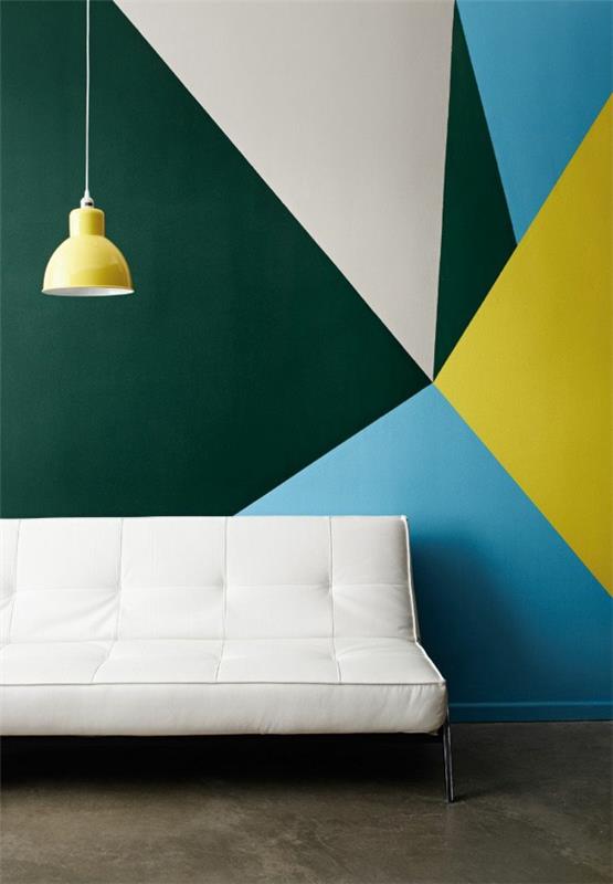 σχεδιασμός τοίχου σαλονιού με ιδέες χρώματος για σχεδιασμό τοίχων