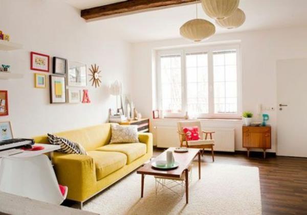 σαλόνι ιδέες σχεδιασμού εικόνες σχεδιασμός κίτρινος καναπές