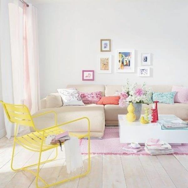 σαλόνι ιδέες σχεδιασμού εικόνες σχεδιασμός κίτρινη καρέκλα