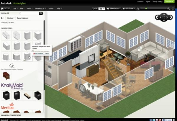 σχεδιασμός σαλονιού δωρεάν 3d σχεδιαστής δωματίων Autodesk Homestyler
