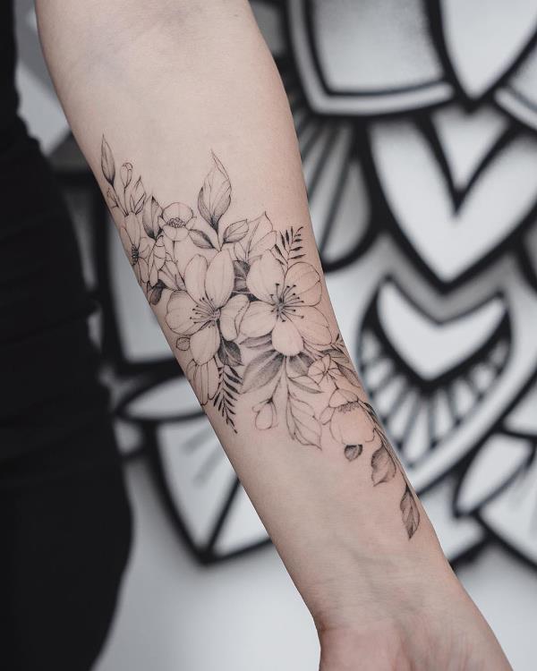 υπέροχες ιδέες - τατουάζ λουλουδιών 2020