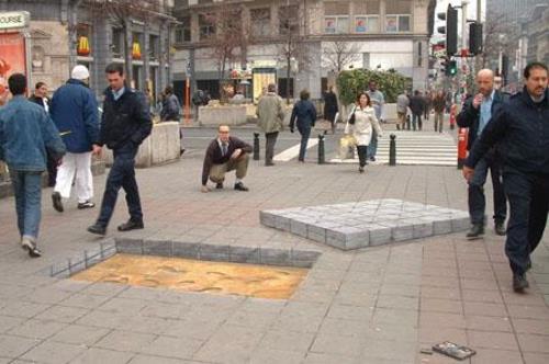 ιδιότροπη street art αγγλική βελγική ιδέα σχεδιασμού street art