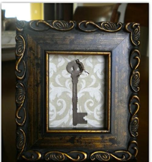 DIY ιδέες διακόσμησης για κλειδιά κορνίζας