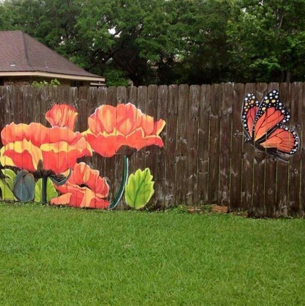 όμορφες εικόνες λουλούδια πεταλούδα κήπο φράχτη deco