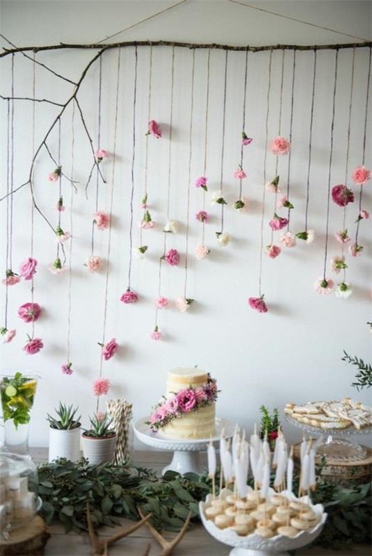 φτιάξτε μόνοι σας όμορφα διακοσμητικά γάμου διακοσμήσεις τοίχων με λουλούδια
