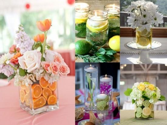 υπέροχες ιδέες διακόσμησης καλοκαιρινού τραπεζιού με λουλούδια και φρούτα