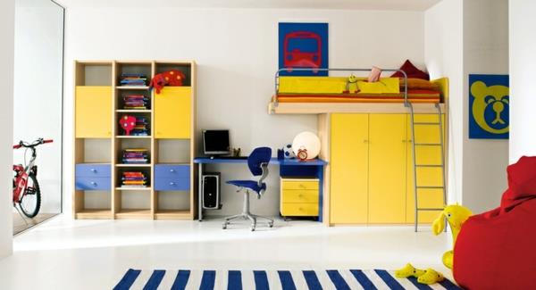 όμορφο παιδικό δωμάτιο αστεία χρώματα