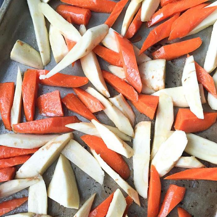 ρίζα λαχανικών συνταγή ψημένα στυλό ραπανάκι