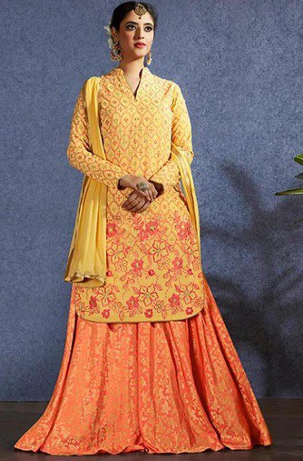 Dizaineris Geltonasis Salwar Kameez