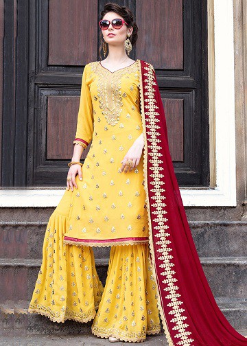 Pakistano geltonasis Salwar Kameez
