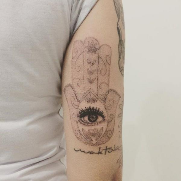 λεπτό τατουάζ hamsa