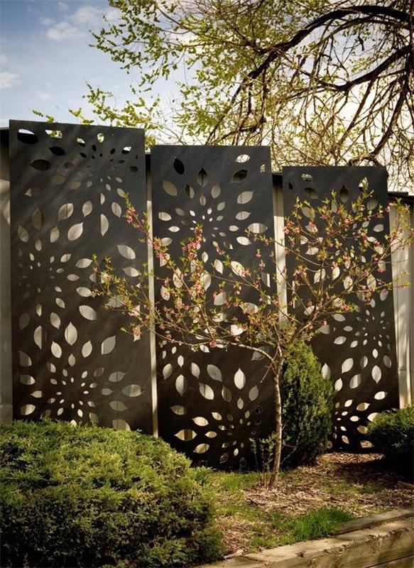 φράχτη μεταλλικό κήπο σχεδιασμός οθόνης απορρήτου