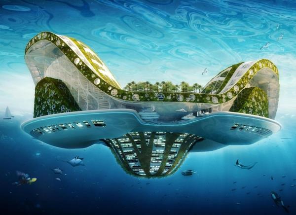 σύγχρονη τέχνη αρχιτεκτονική πλωτή οικολογική πόλη