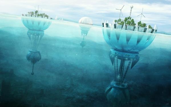 σύγχρονη τέχνη πλωτές πόλεις αιολική ενέργεια βιώσιμη