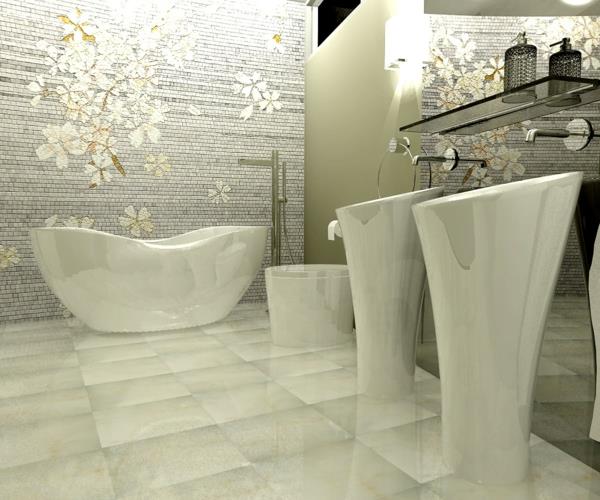 σχεδιασμός νεροχύτη μπάνιου zen λευκή βάση γυαλιστερή