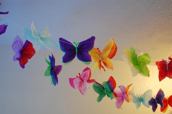 διακόσμηση δωματίου diy πεταλούδες γιρλάντα tinker με χαρτί