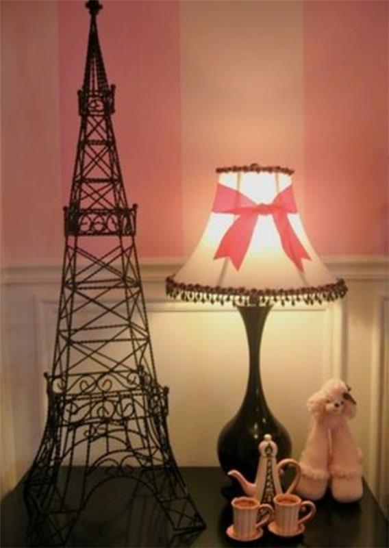 δωμάτιο σε στιλ Παρισιού επιτραπέζιο φωτιστικό πύργου του Άιφελ