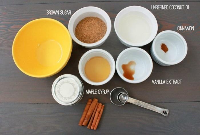 συστατικά για diy απολέπιση χειλιών ζάχαρη σιρόπι μέλι κανέλα