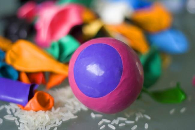 δύο χρώματα μπάλα αντι στρες φτιάξτε μόνοι σας ρύζι μπαλονιού
